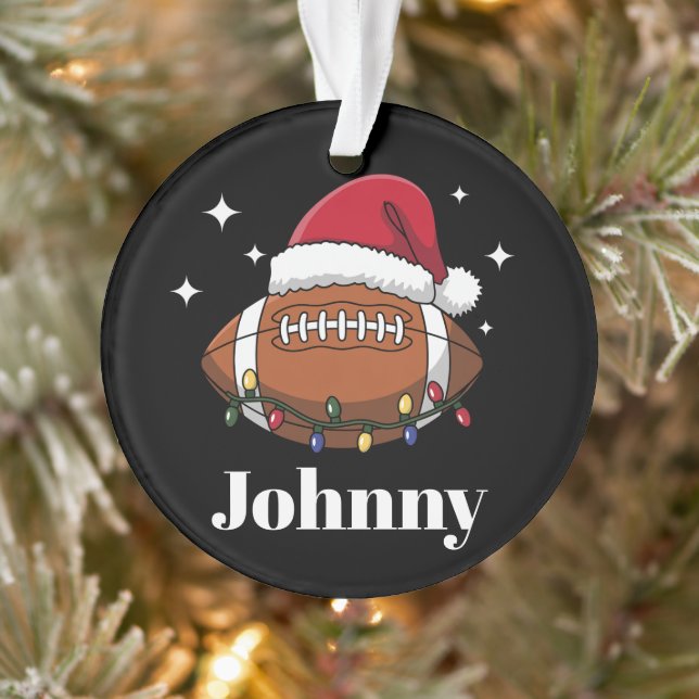 Personalised Christmas Football Winter Sports Team Ornament (Tree)