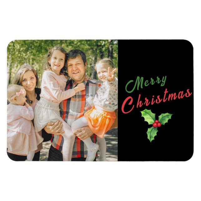 Personalised Christmas Fridge Magnet Holiday Gift (Horizontal)