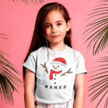 Personalised Christmas Funny Snowman Kid Girl