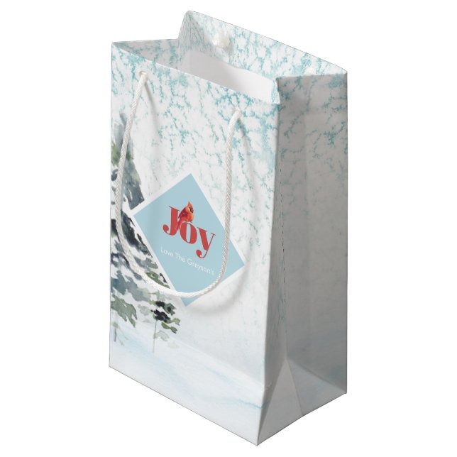 Personalised Christmas Gift Bags Forest (Front Angled)