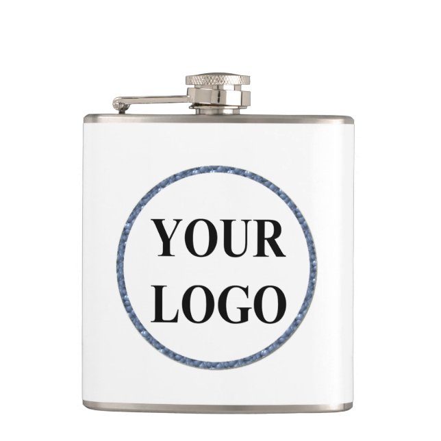 Personalised Christmas Gift Customised Idea LOGO Hip Flask (Front)