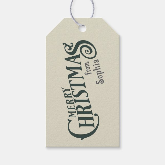 Personalised Christmas Gift Tag – [From] [Name] (Front)