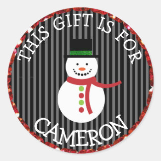 Personalised Christmas Gift Tag Holiday Stickers