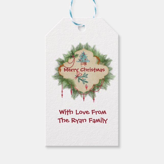 Personalised Christmas Gift Tags (Front)
