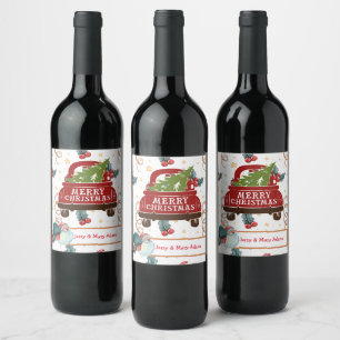 Personalised Christmas Gift Wine Label