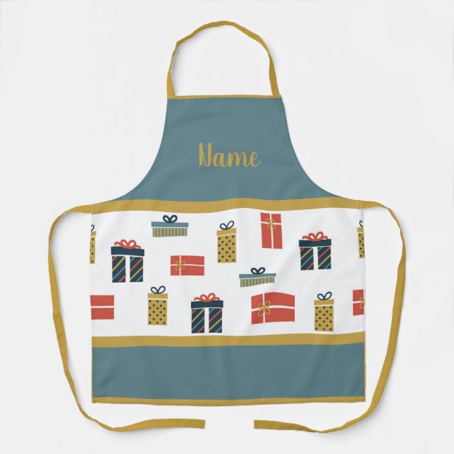 Personalised Christmas Gifts Apron (Front)