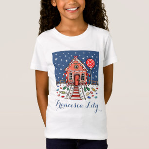 Personalised Christmas Gingerbread House T-Shirt