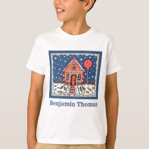 Personalised Christmas Gingerbread House T-Shirt