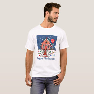 Personalised Christmas Gingerbread House T-Shirt