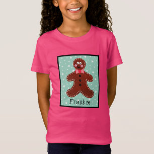 Personalised Christmas Gingerbread Man T-Shirt