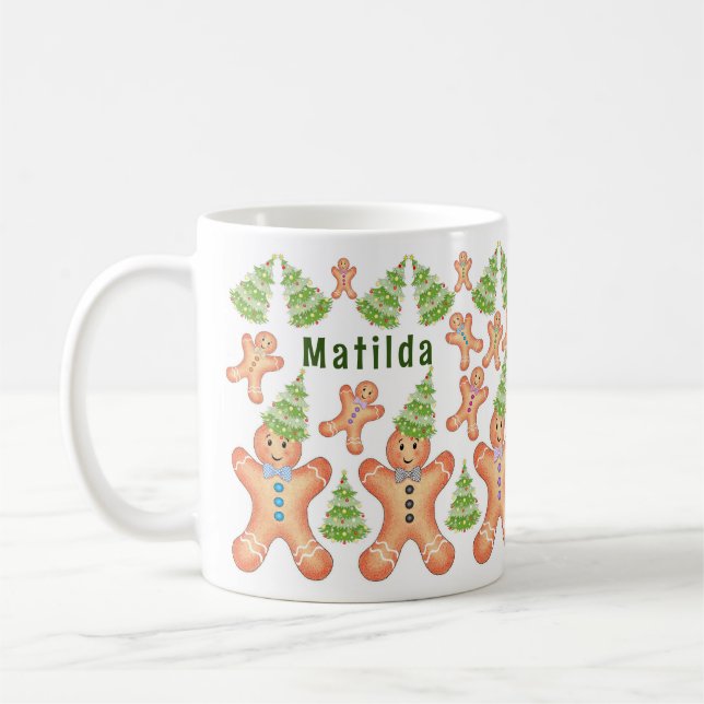 Personalised Christmas Gingerbread Mug (Left)