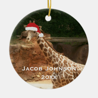 Personalised Christmas Giraffe Ornament