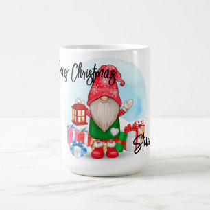 Personalised Christmas Gnome Coffee Mug