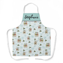 Personalised Christmas Goose Carol Singers Apron