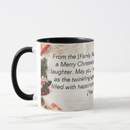 Personalised Christmas Greeting Mug