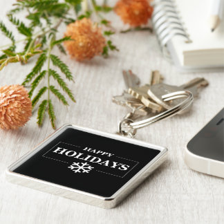 Personalised Christmas Happy Holiday Custom Gift  Key Ring