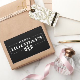 Personalised Christmas Happy Holiday Custom Gift  Rectangular Sticker