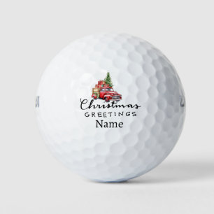 Personalised Christmas Happy Holiday Golf Balls