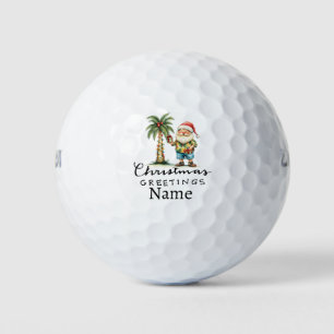 Personalised Christmas Happy Holiday Golf Balls