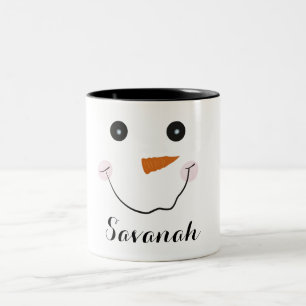 Personalised Christmas Happy Snowman Mug