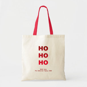 Personalised Christmas Ho Ho Ho Tote Bag