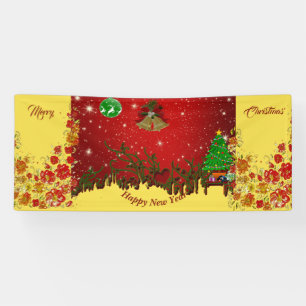 Personalised Christmas Holiday and New Year Banner
