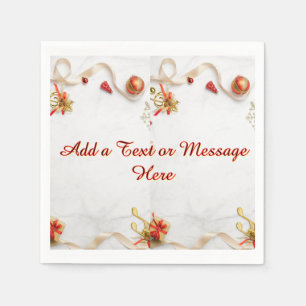 Personalised Christmas Holiday Celebration Table Napkin