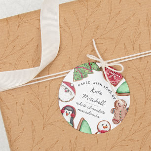 Personalised Christmas Holiday Cookie Baking Favour Tags