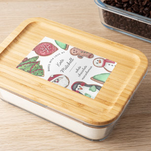 Personalised Christmas Holiday Cookie Baking Food Label