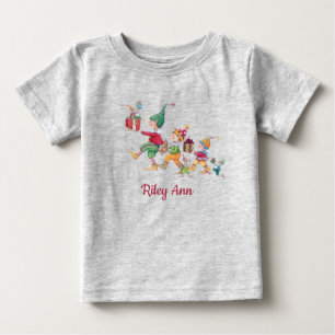 Personalised Christmas Holiday Grey Baby T-Shirt