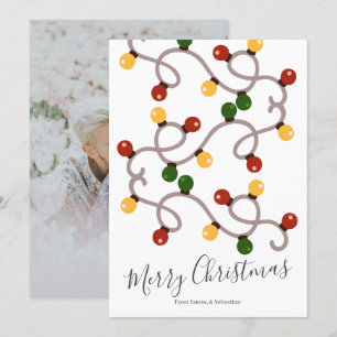 Personalised Christmas Holiday Lights Photo Card