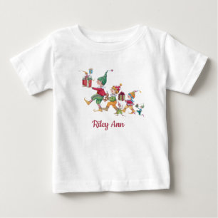 Personalised Christmas Holiday White Baby T-Shirt