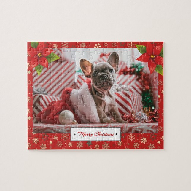 Personalised Christmas Holidays Photo Jigsaw Puzzle (Horizontal)