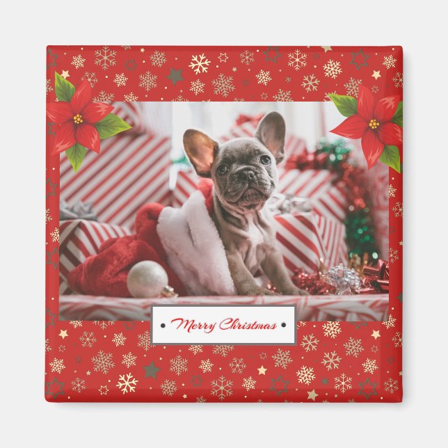 Personalised Christmas Holidays Photo Magnet (Front)