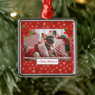Personalised Christmas Holidays Photo Metal Tree Decoration