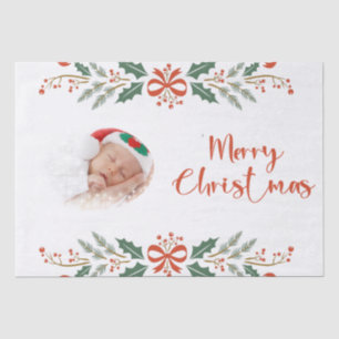 Personalised Christmas Holidays Photo Tissue Paper