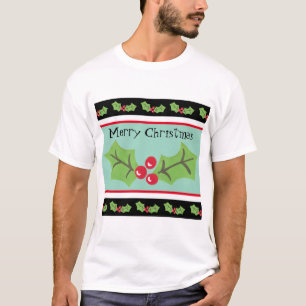 Personalised Christmas Holly & Berries T-Shirt