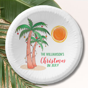 Personalised Christmas in July Party Paper Bowl Paper Plate