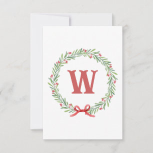 Personalised Christmas Initial Thank You Cards