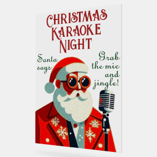 Personalised Christmas Karaoke Night Acrylic Sign