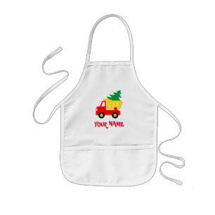 Personalised Christmas kitchen aprons for kids