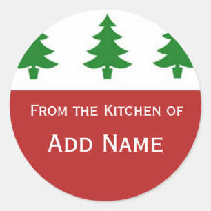 Personalised Christmas Kitchen Gift Sticker