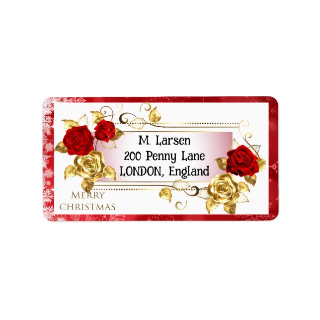 Personalised Christmas Label (Front)