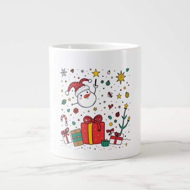Personalised Christmas  Large Coffee Mug (Front)