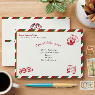 Personalised Christmas Letter From Santa Envelope