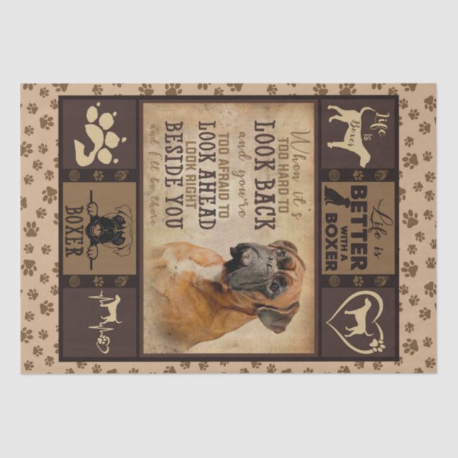 Personalised Christmas, Life Is Better With Boxer Tissue Paper (Front)