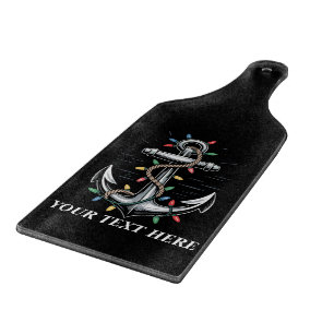 Personalised Christmas Lights Boating Sailing Cutting Board