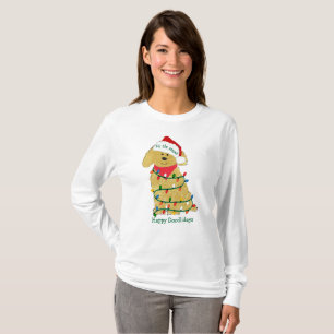 Personalised Christmas Lights Goldendoodle T-Shirt