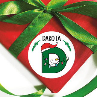 Personalised Christmas Lights Initial Sticker