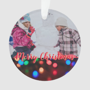 Personalised Christmas Lights Photo Ornament